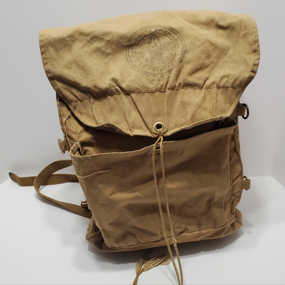BSA Haversack Canvas Backpack Boy Scouts of America No. 573 1950s -1960s